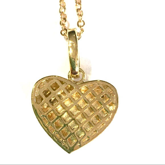 Heart Diamonds Gold filled Heart Necklace - Picture 5 of 6